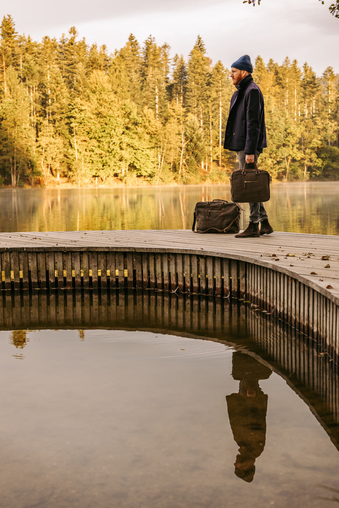 Premium Canvas Leather Laptop Bag for Modern Professionals