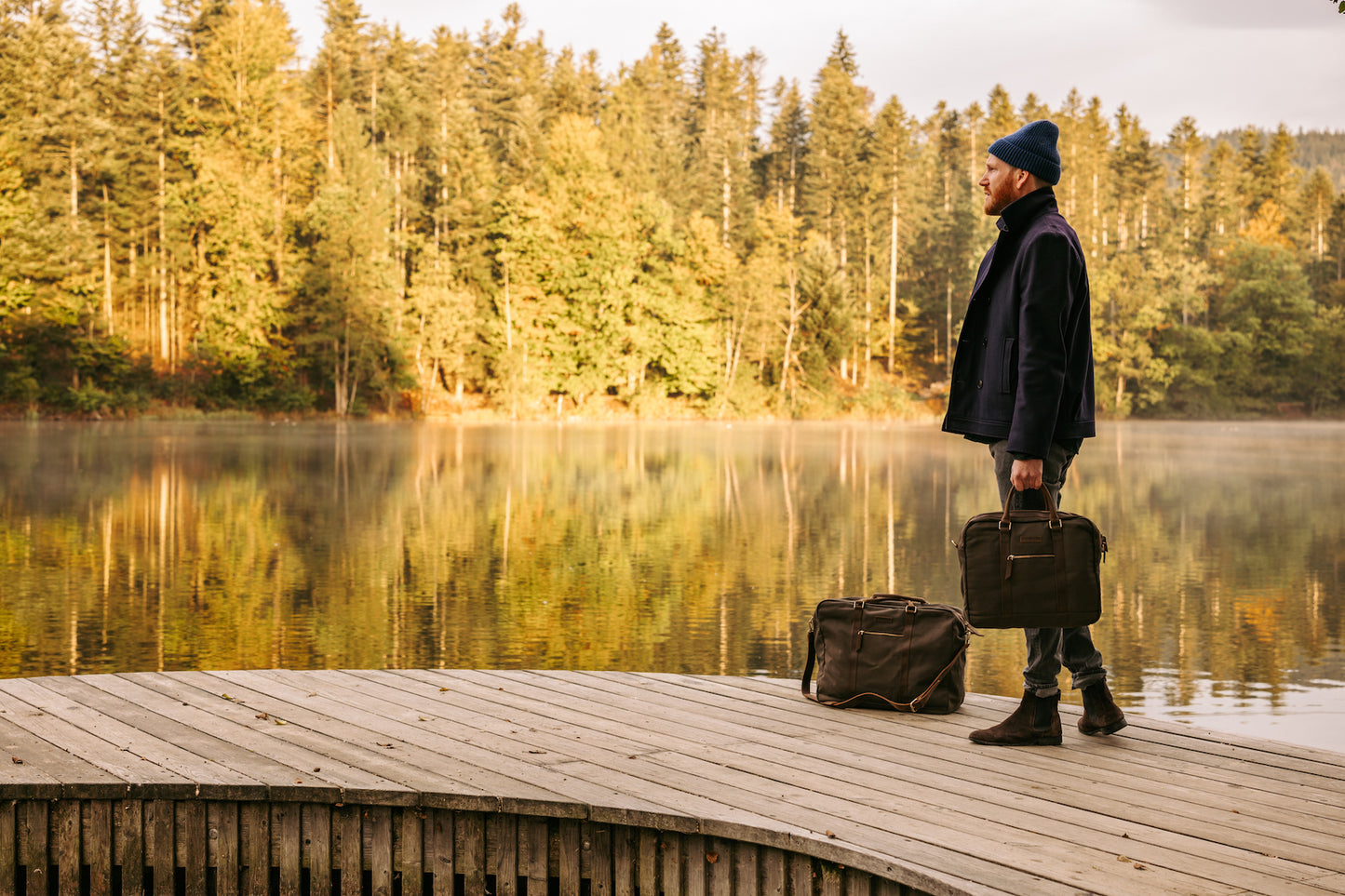 Premium Canvas Leather Laptop Bag for Modern Professionals