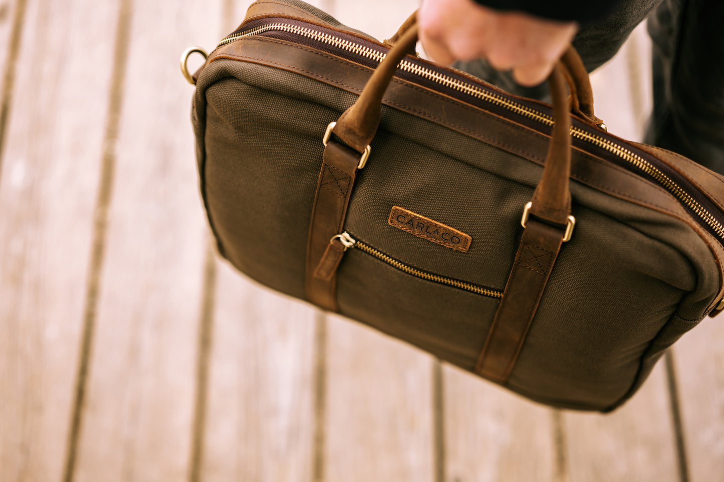 Premium Canvas Leather Laptop Bag for Modern Professionals