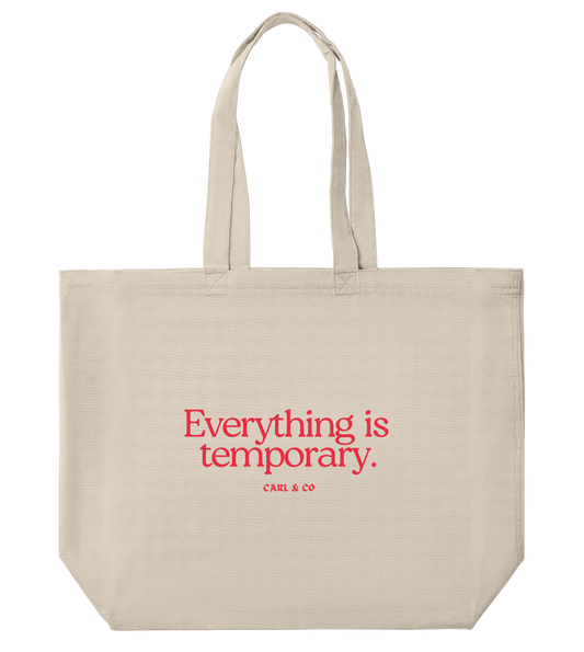 Canvas Shopper Bag "Temporary"
