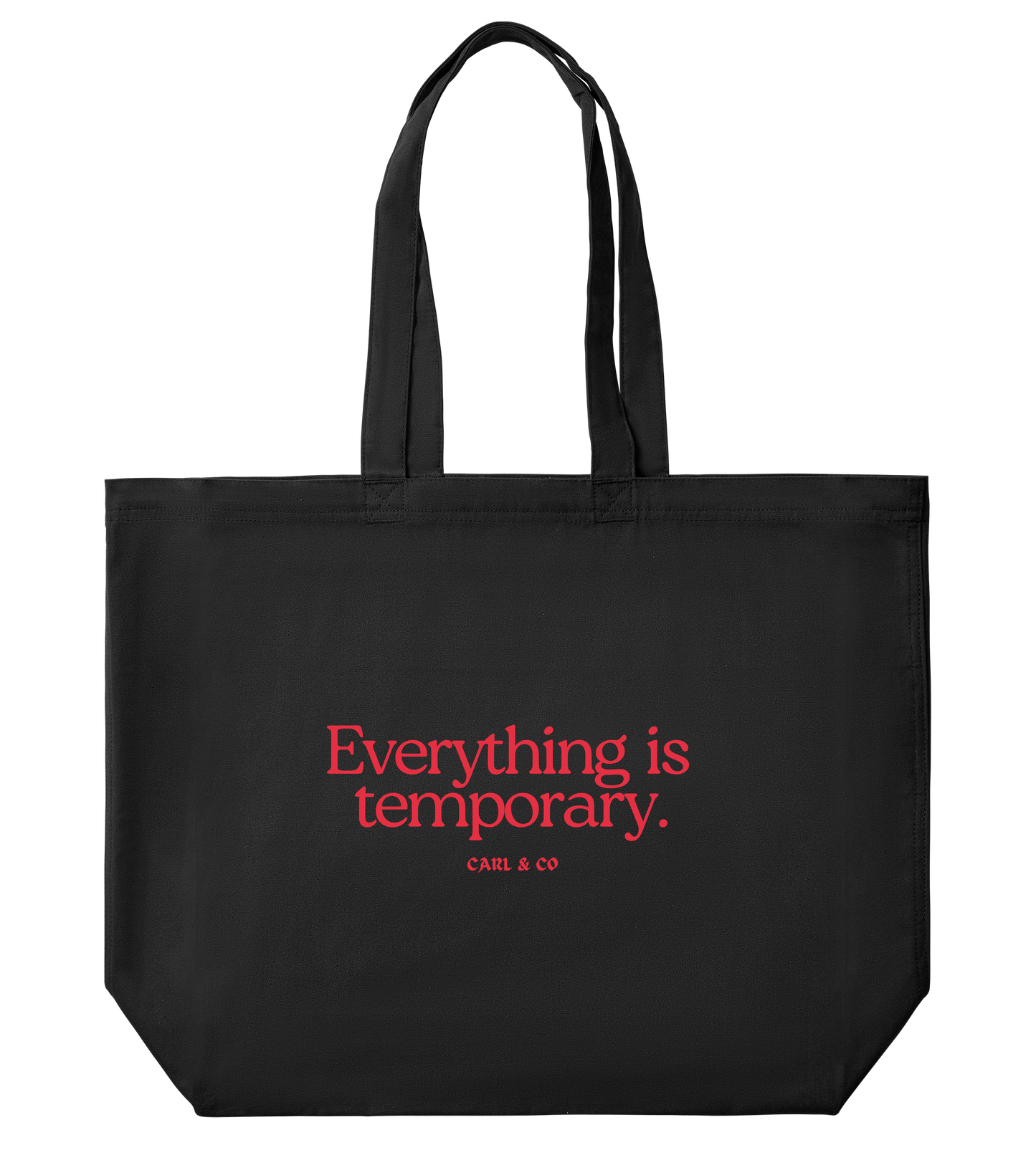Canvas Shopper Bag "Temporary"