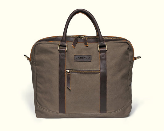 Premium Canvas Leather Laptop Bag for Modern Professionals
