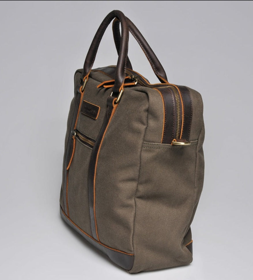 Premium Canvas Leather Laptop Bag for Modern Professionals