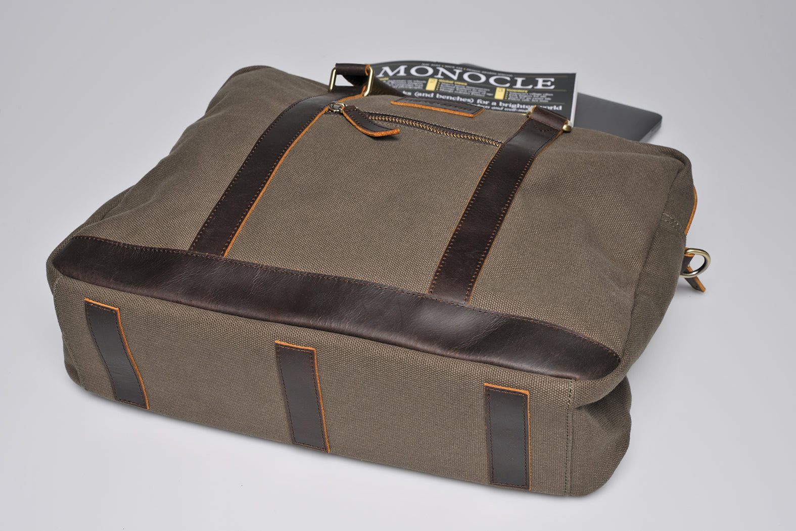 Premium Canvas Leather Laptop Bag for Modern Professionals